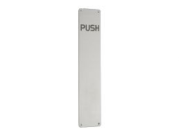 4731.75.375.SS Finger Plate Engraved Push 75mm x 375mm  | Image 1