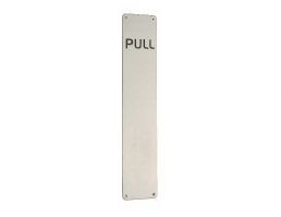 4732.75.375.SS Finger Plate Engraved Pull 75mm x 375mm  | Image 1