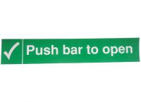 376-330 Label - Push Bar To Open