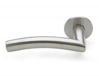 4705.20.140.SS Curved Mitred Round Bar Lever Handle (Set)