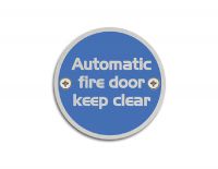 4750.12.SS 76mm Dia. Automatic Fire Door Keep Clear Symbol